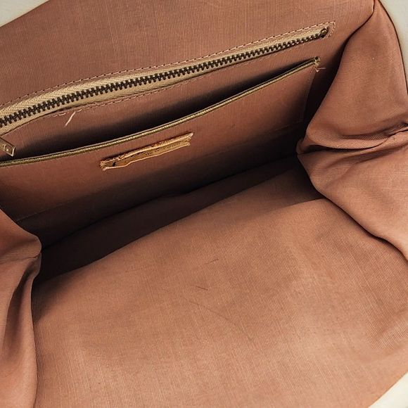 Vintage 1950s Triangle New York Victorian Era Couple White Bag - Picture 7 of 11